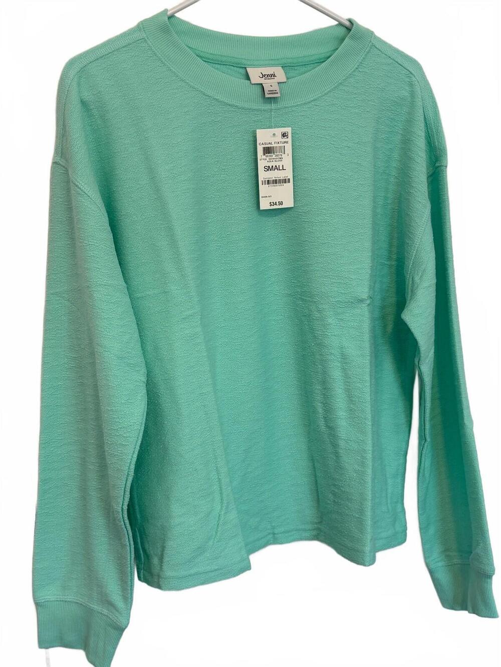 Jenni Sweater Size Small Aqua Turquoise Lightweight Soft Girl VSCO